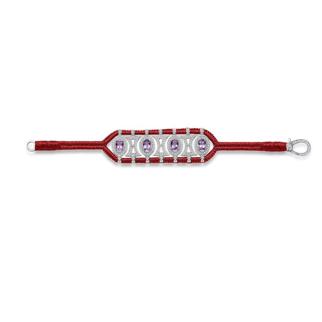 Olinda lipstick bracelet - Amethysts