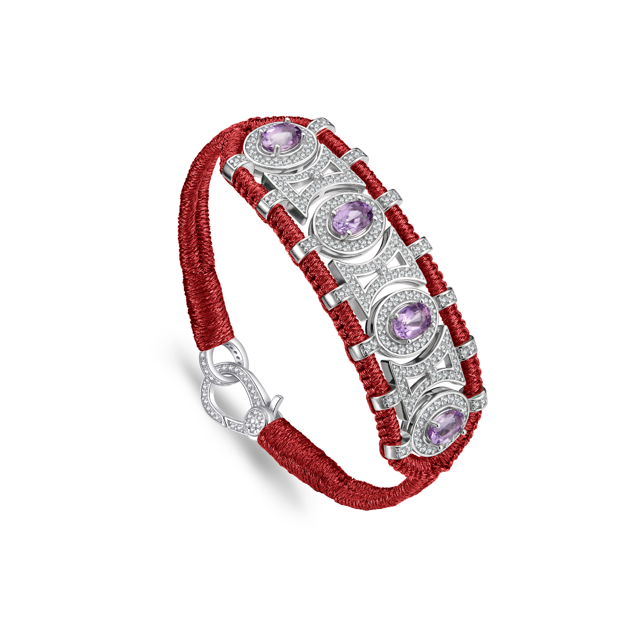 Olinda lipstick bracelet - Amethysts