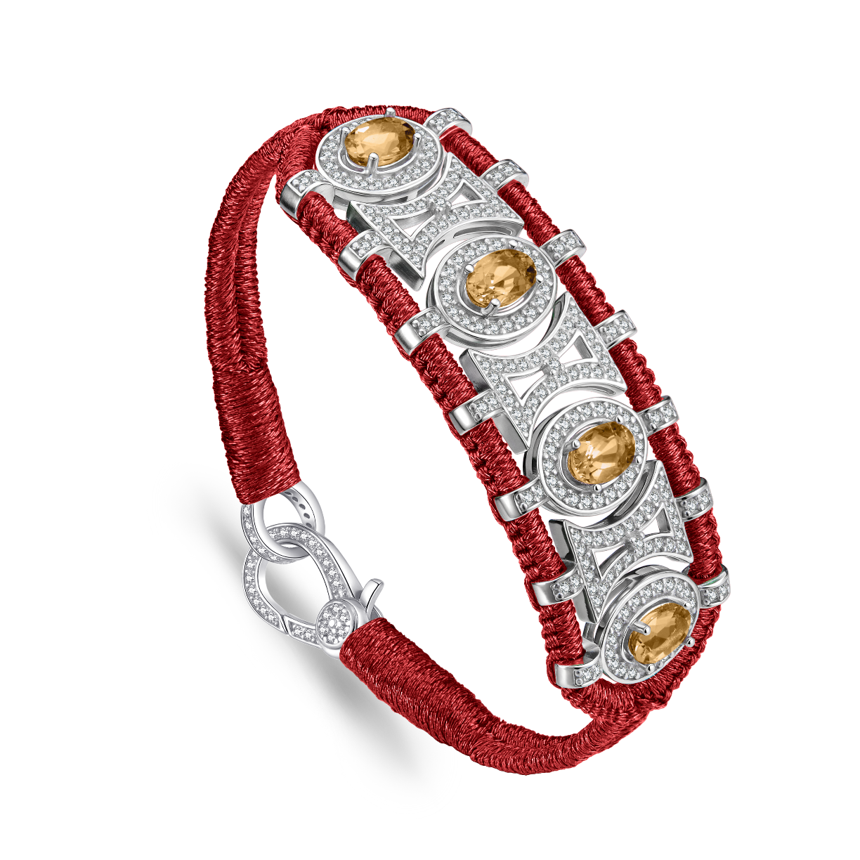 Bracelet Olinda lipstick - Citrines