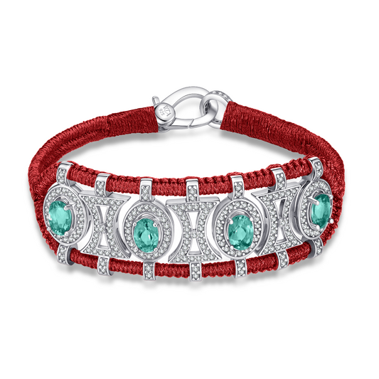 Olinda lipstick bracelet - Emeralds