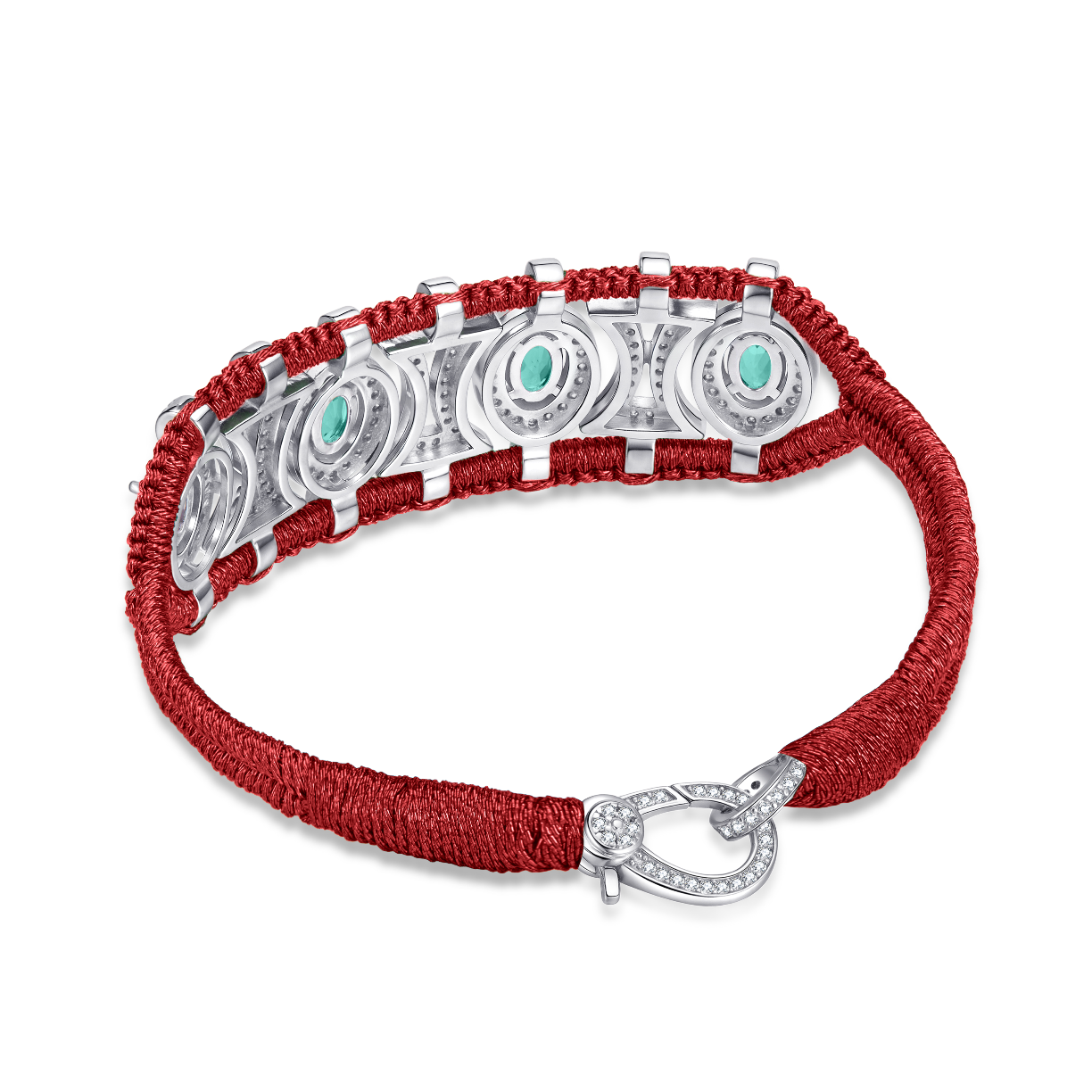 Olinda lipstick bracelet - Emeralds