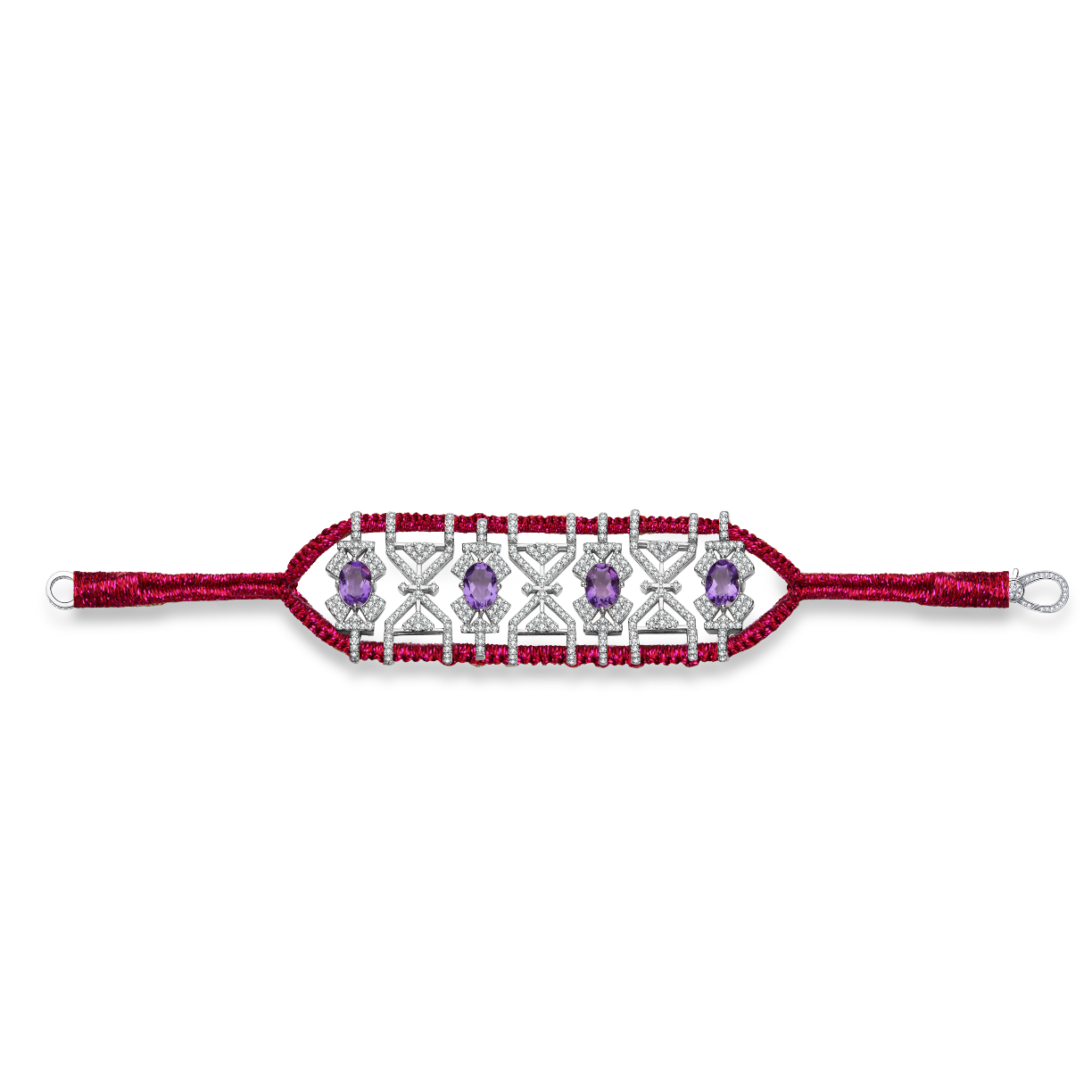 Bracelet Fortalezza Cherry - Amethysts