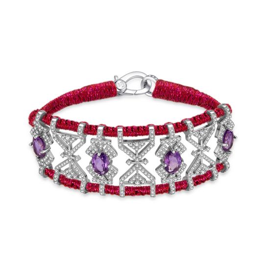Bracelet Fortalezza Cherry - Amethysts
