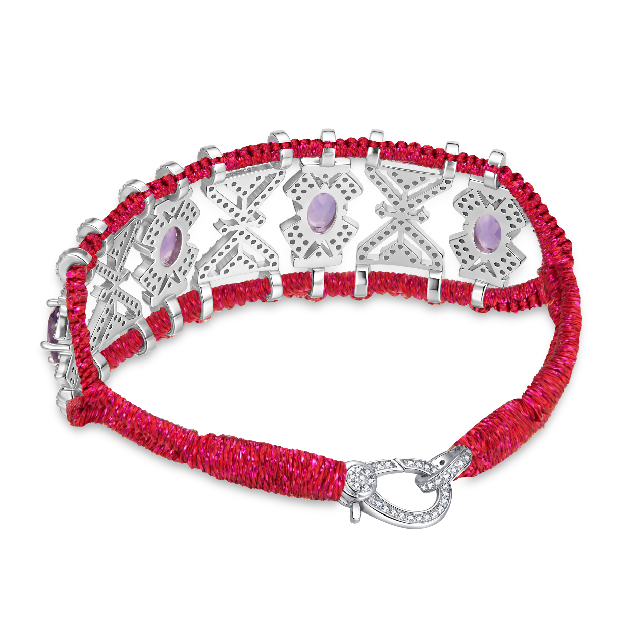Bracelet Fortalezza Cherry - Amethysts