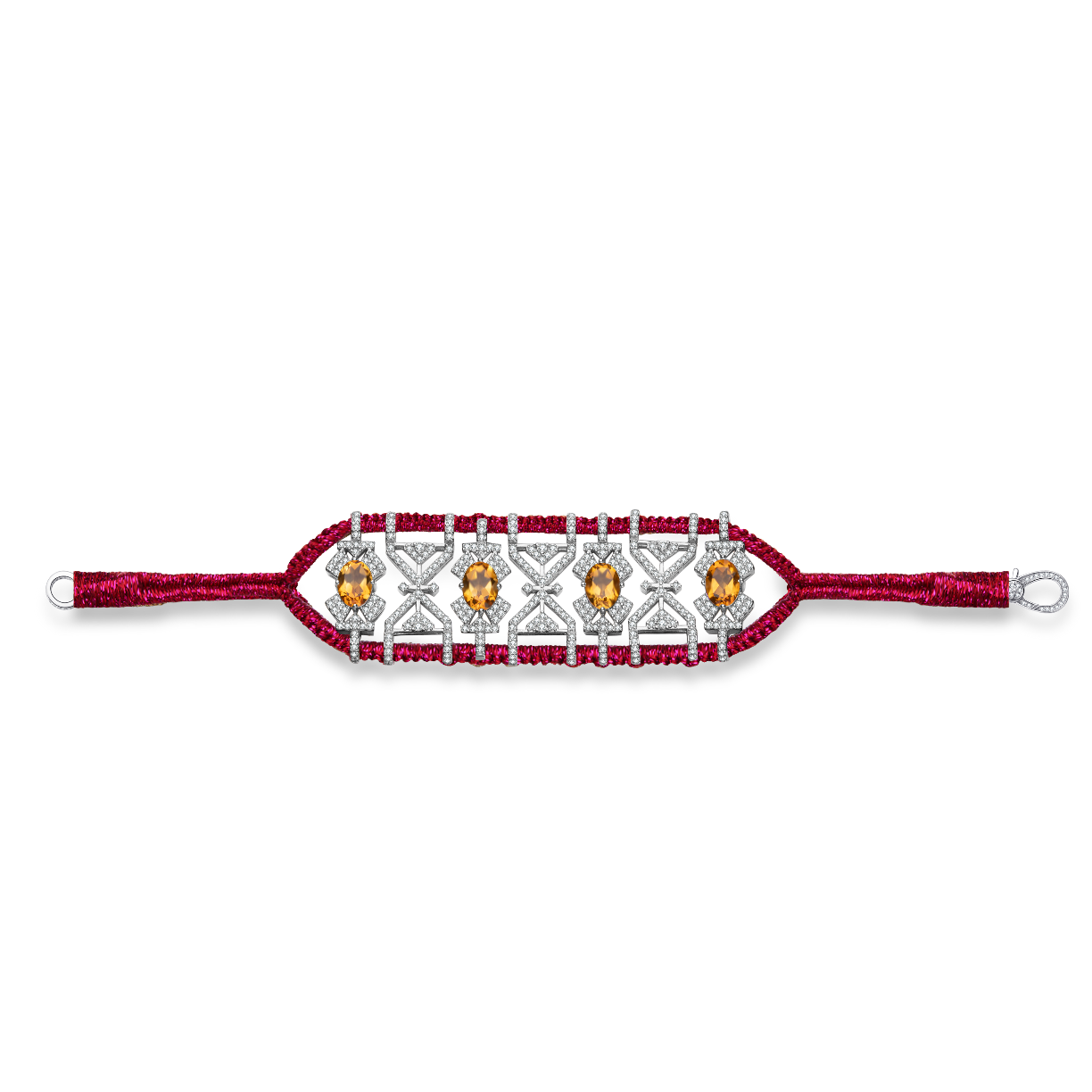 Bracelet Fortalezza Cherry- Citrines