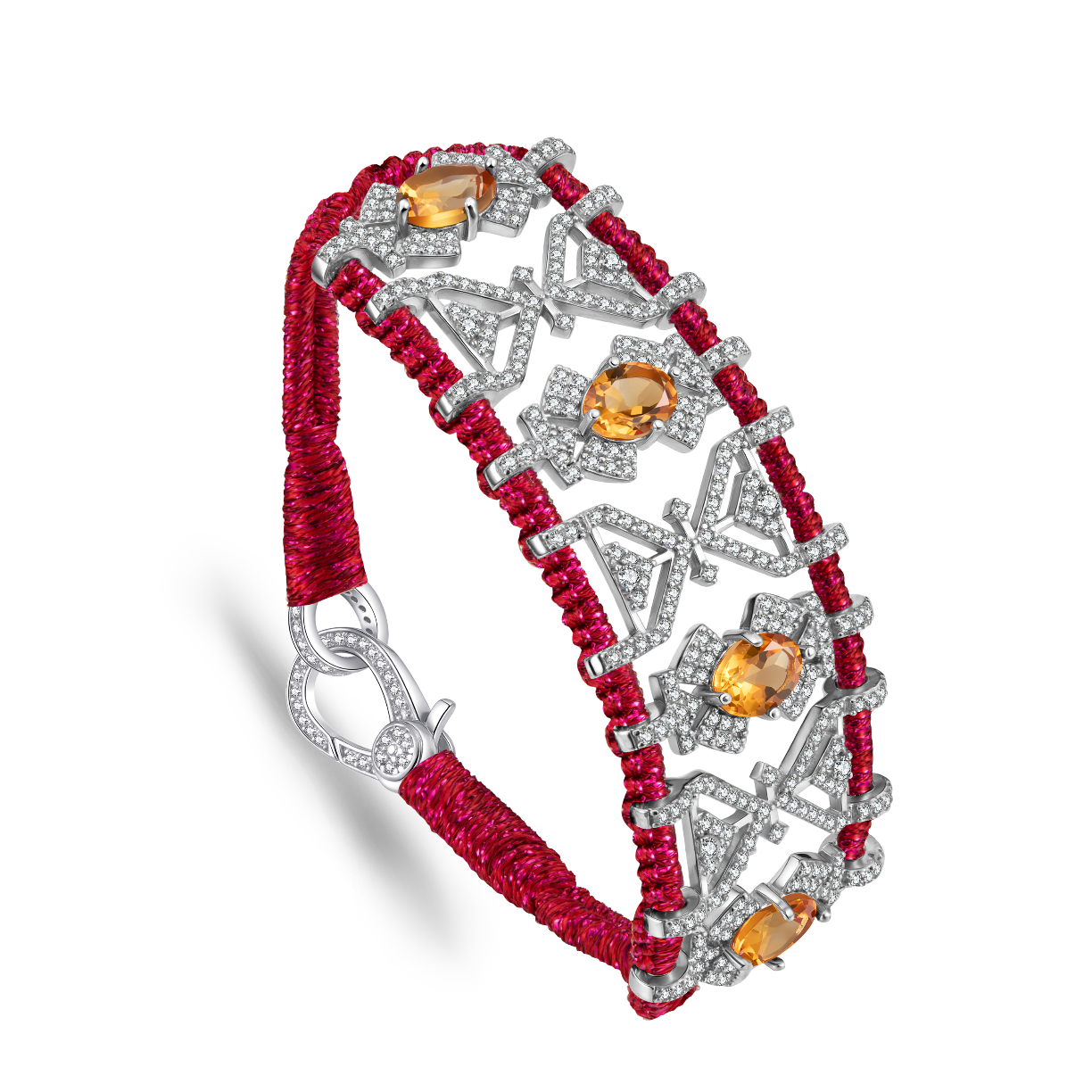 Bracelet Fortalezza Cherry - Citrines