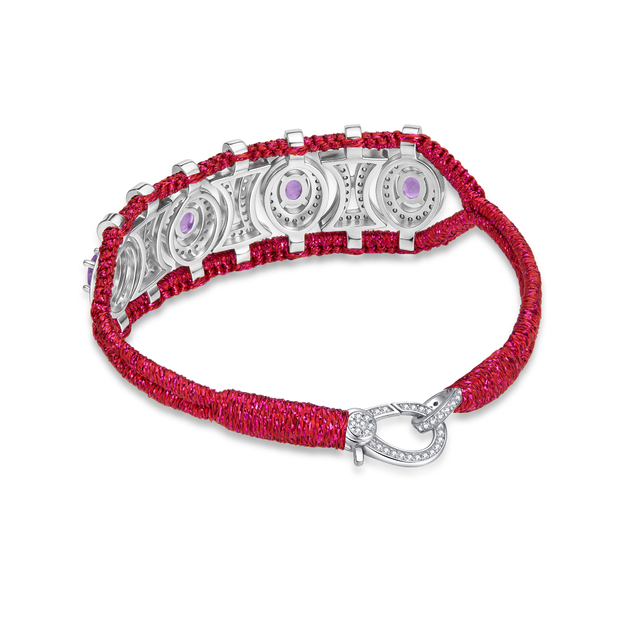 Olinda cherry bracelet - Amethysts