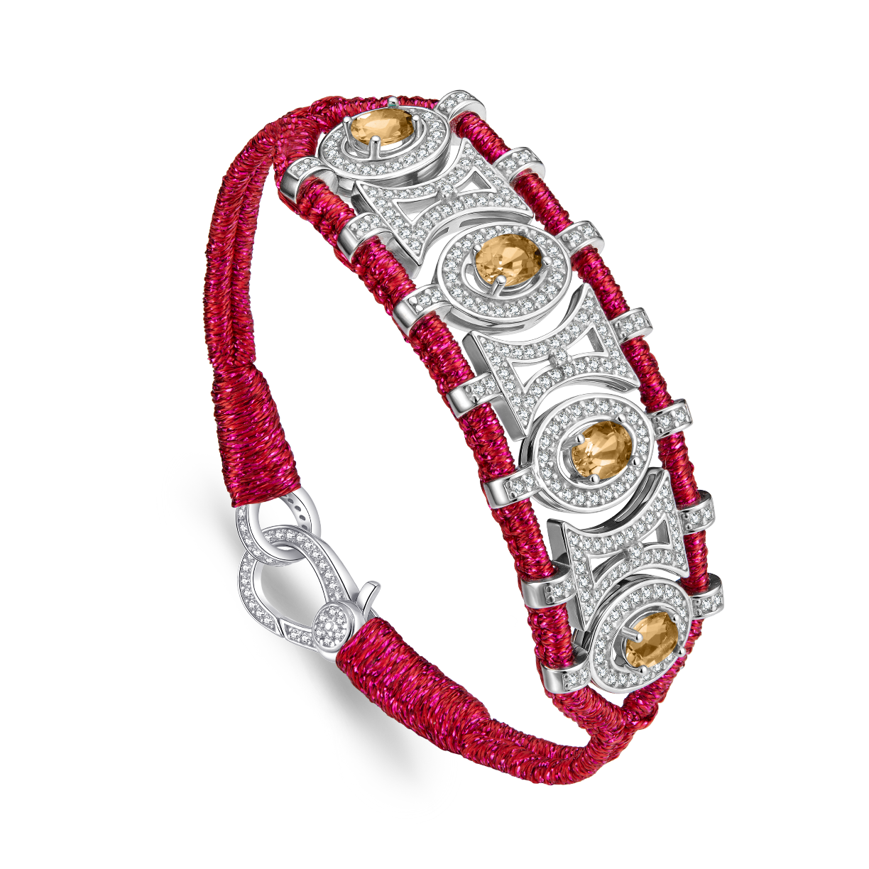 Olinda cherry bracelet - Citrines