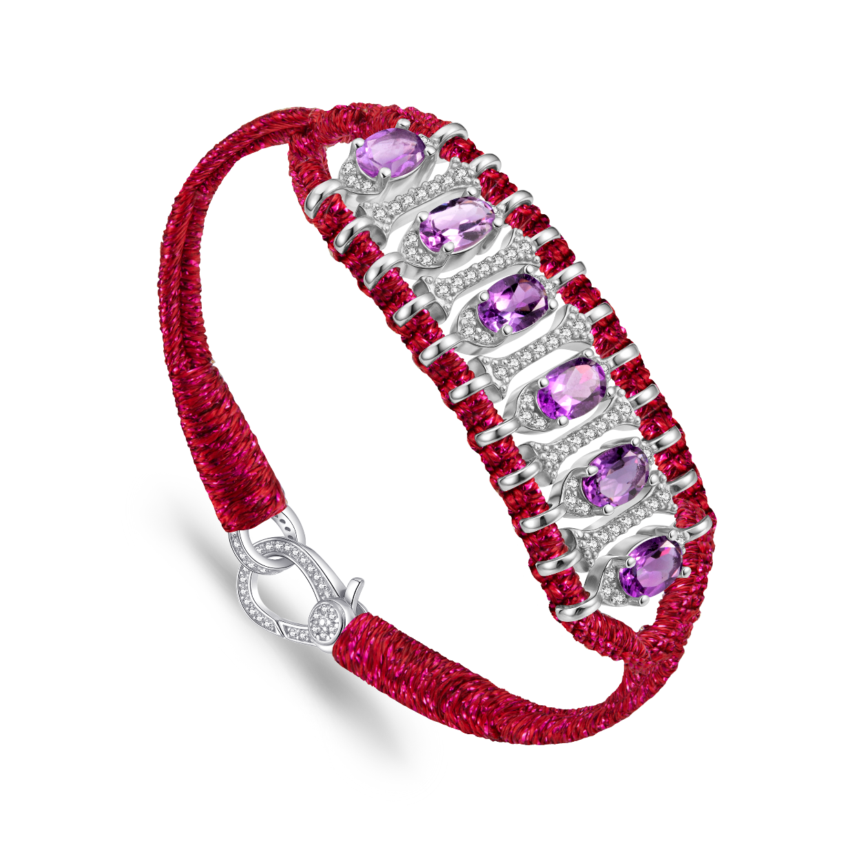 Bracelet Teresina Cherry - améthystes