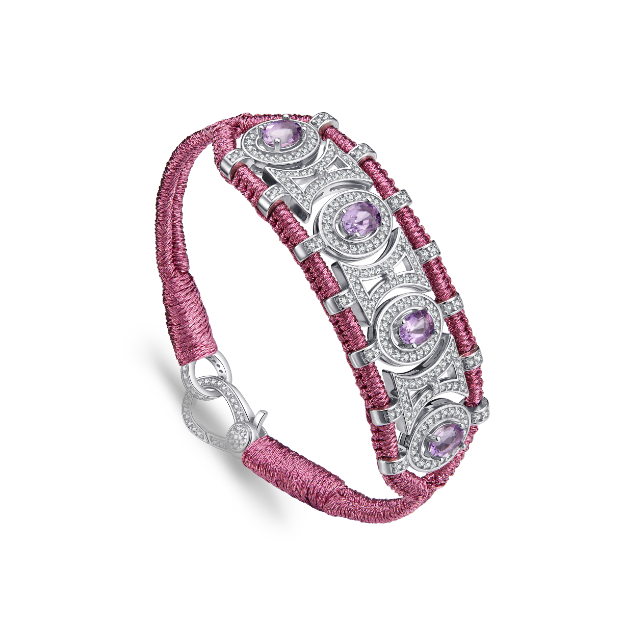 Olinda candy bracelet - Amethysts