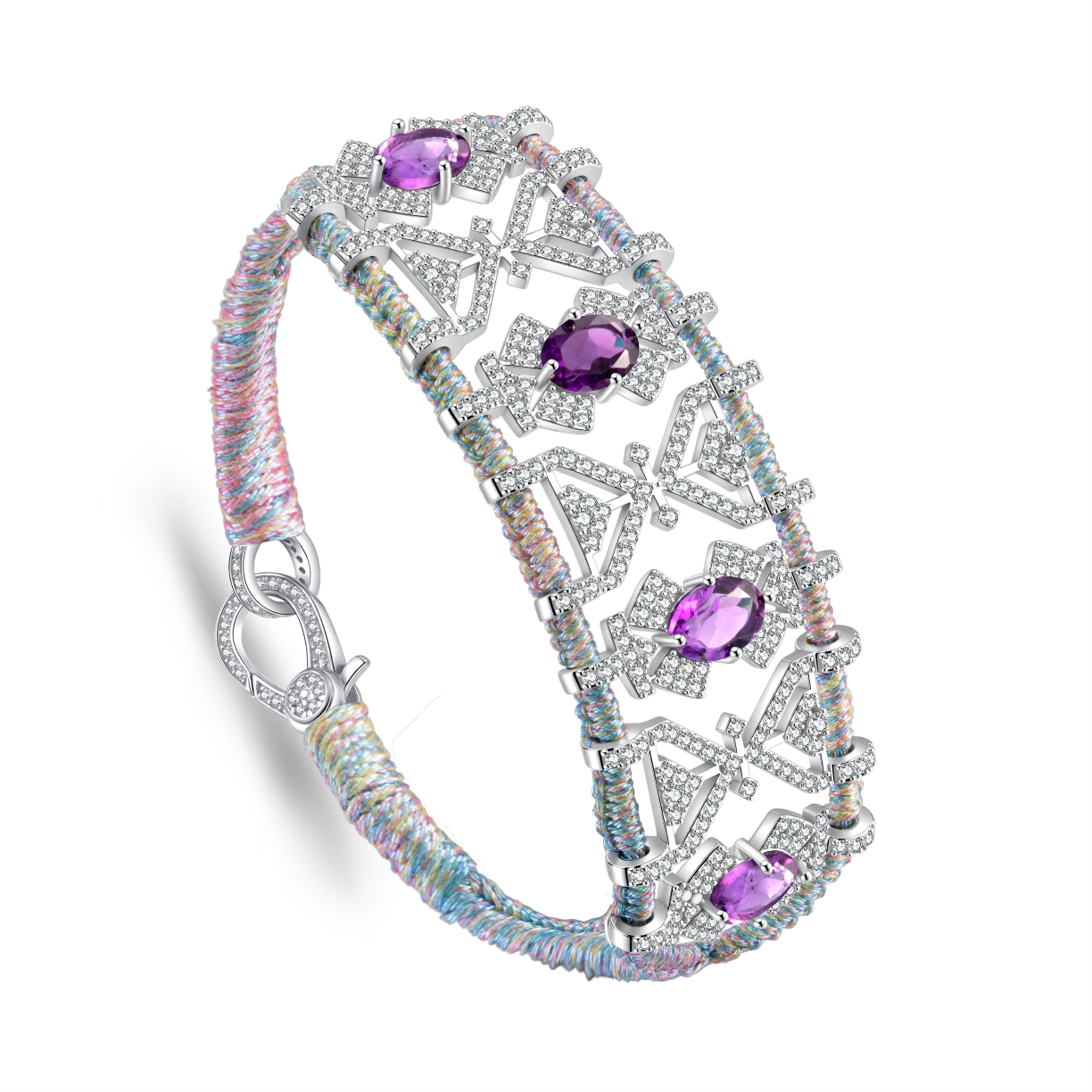 Bracelet Fortalezza Mermaid - Amethysts