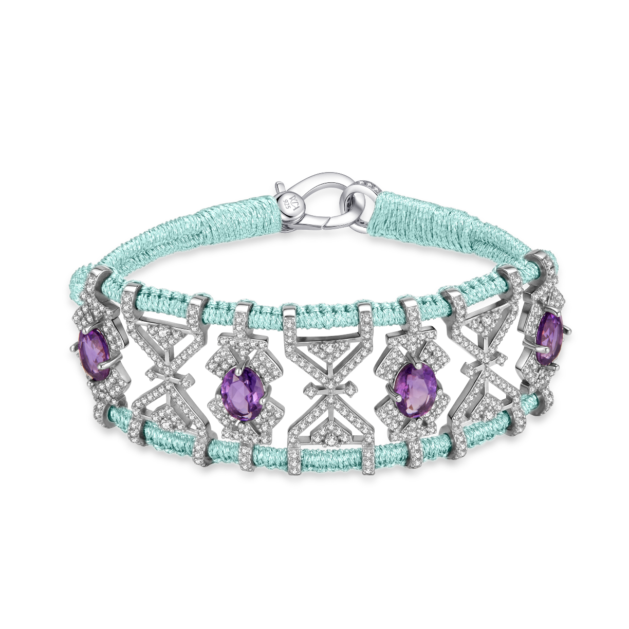 Bracelet Fortalezza Water - Amethysts