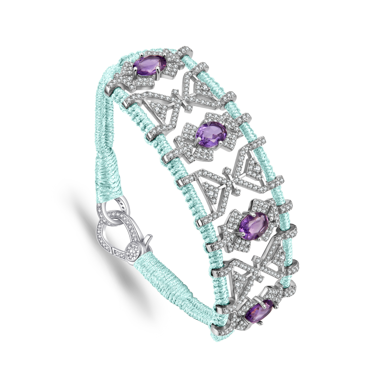 Bracelet Fortalezza Water - Amethysts