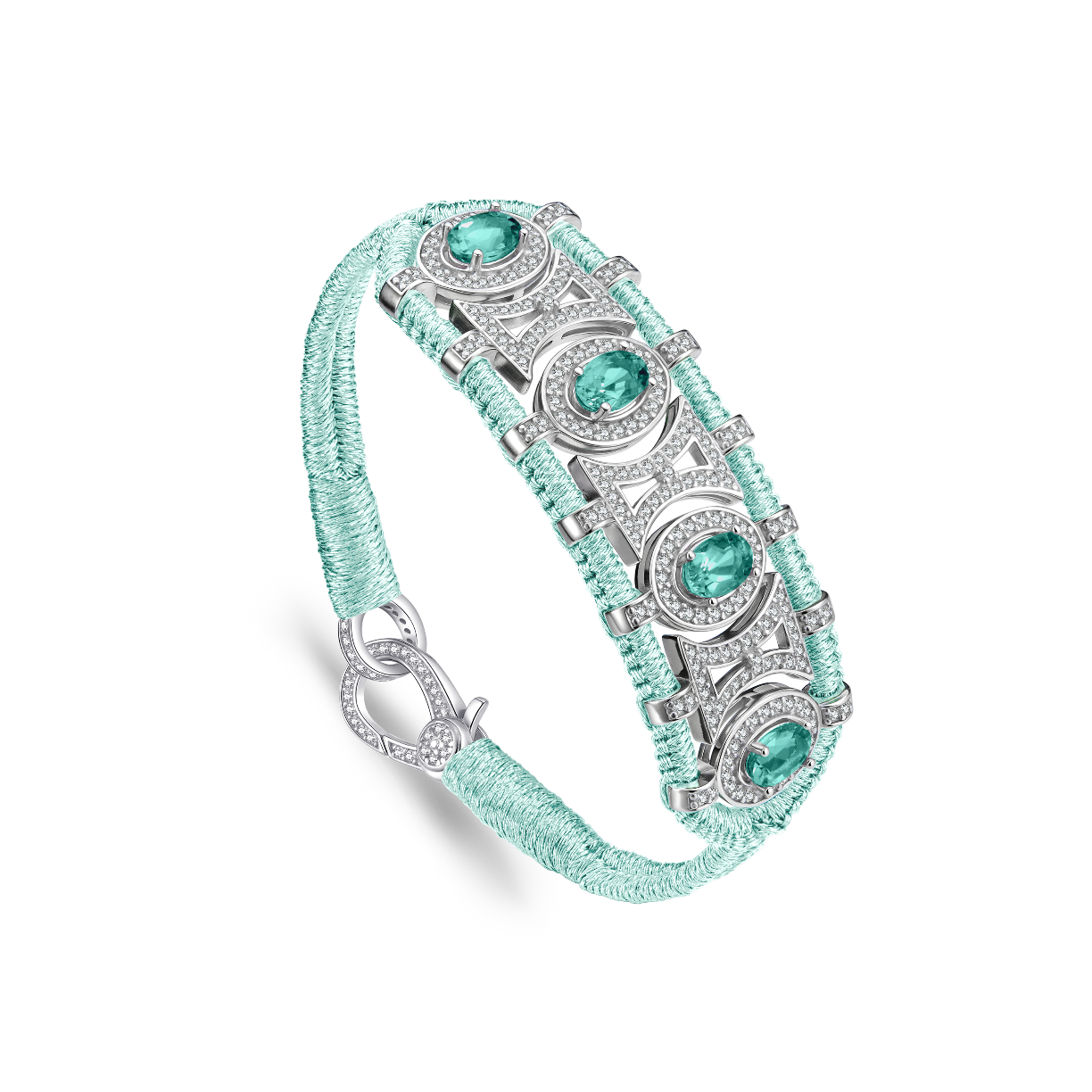 Olinda water bracelet - Emeralds