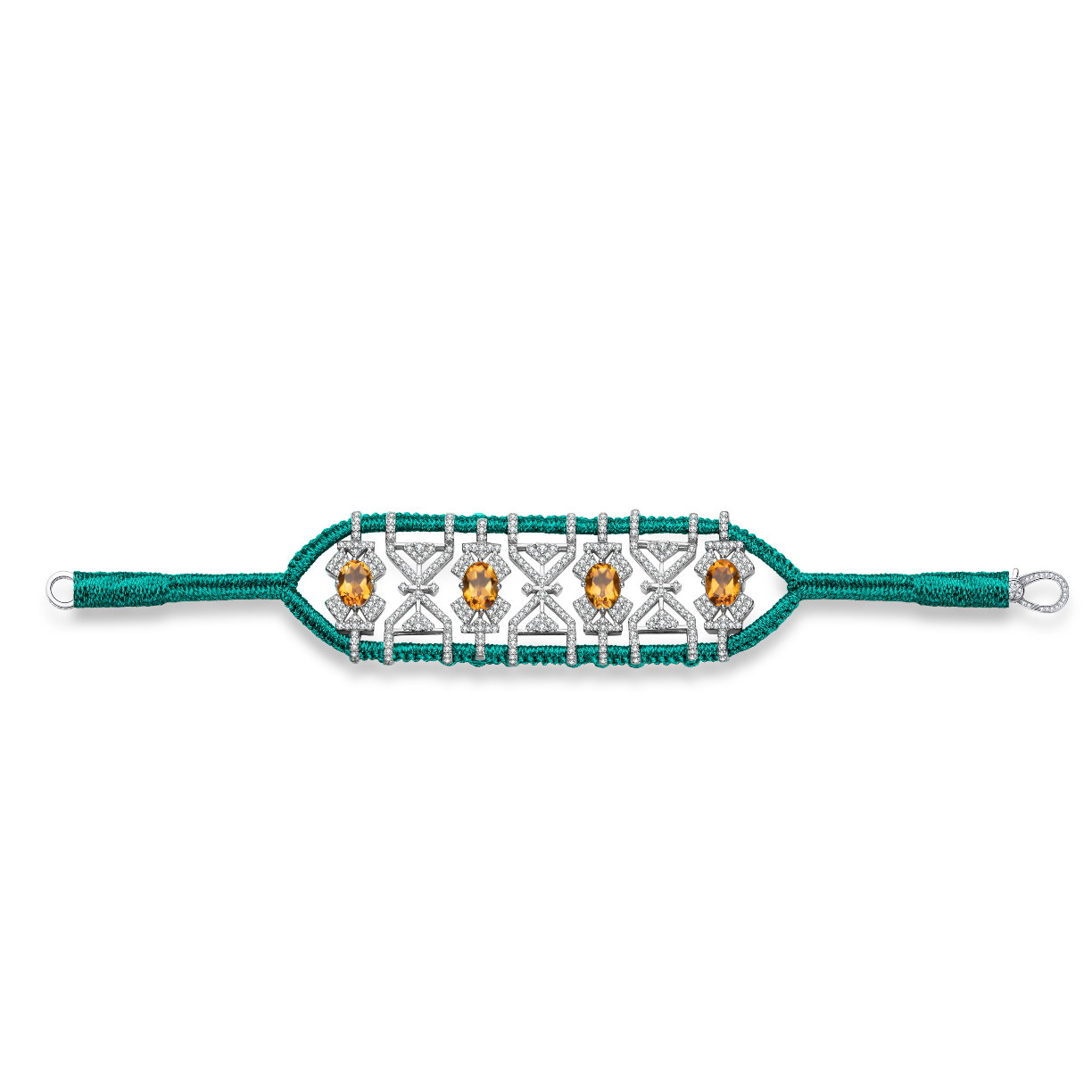 Bracelet Fortalezza Emerald - Citrines