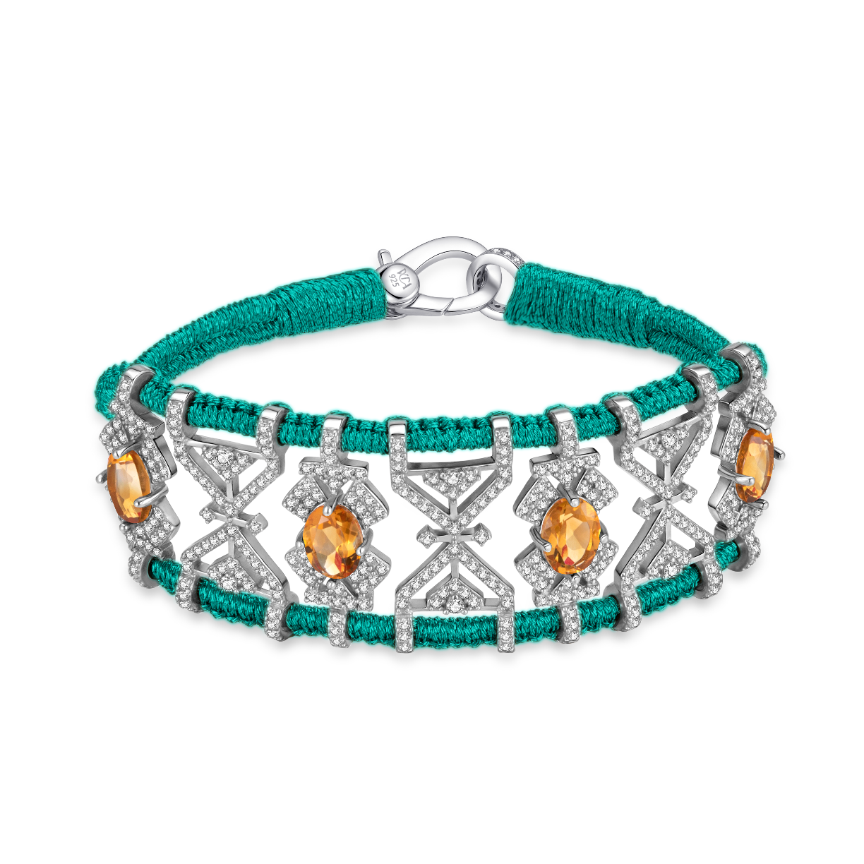 Bracelet Fortalezza Emerald - Citrines