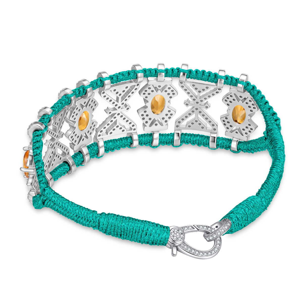 Bracelet Fortalezza Emerald - Citrines