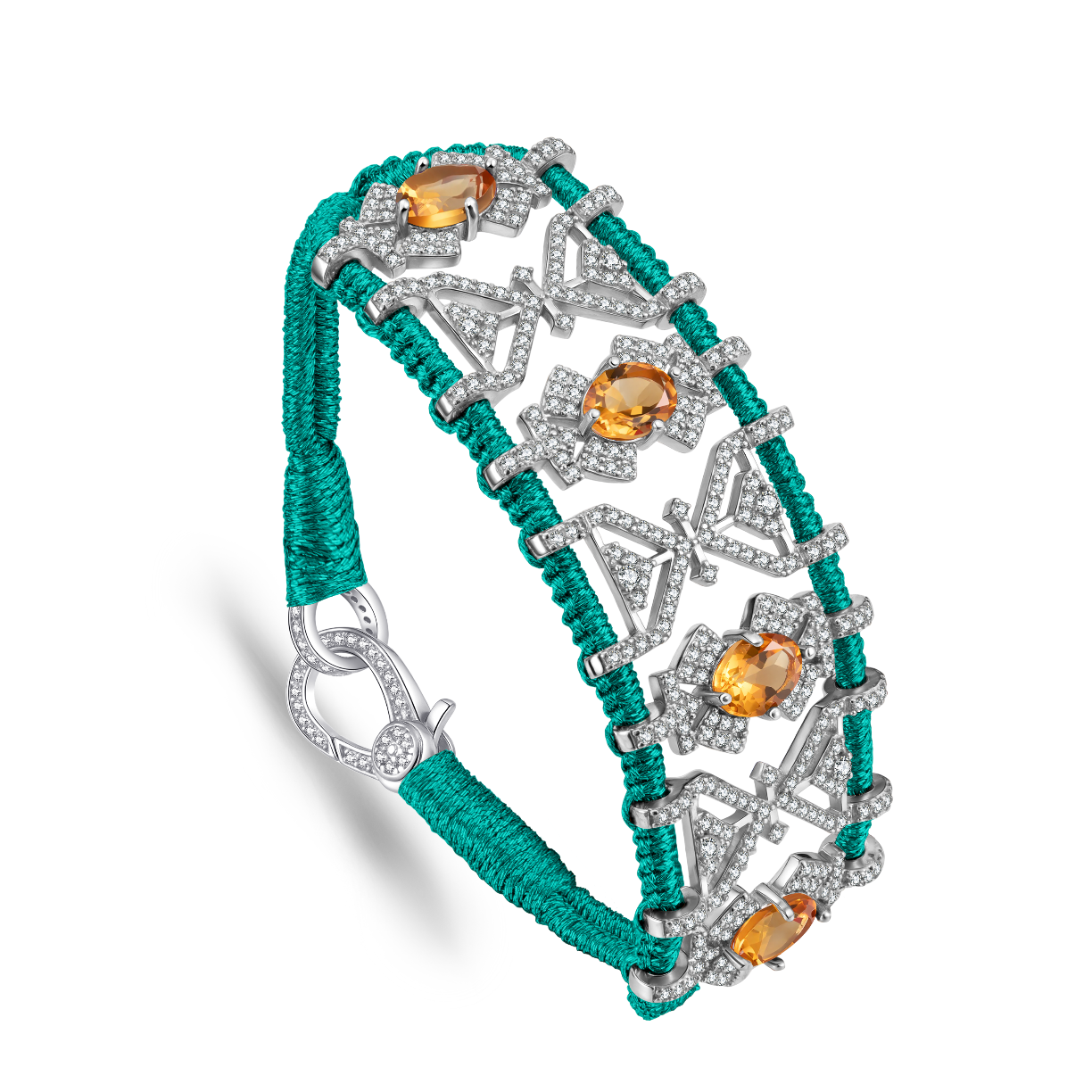 Bracelet Fortalezza Emerald - Citrines
