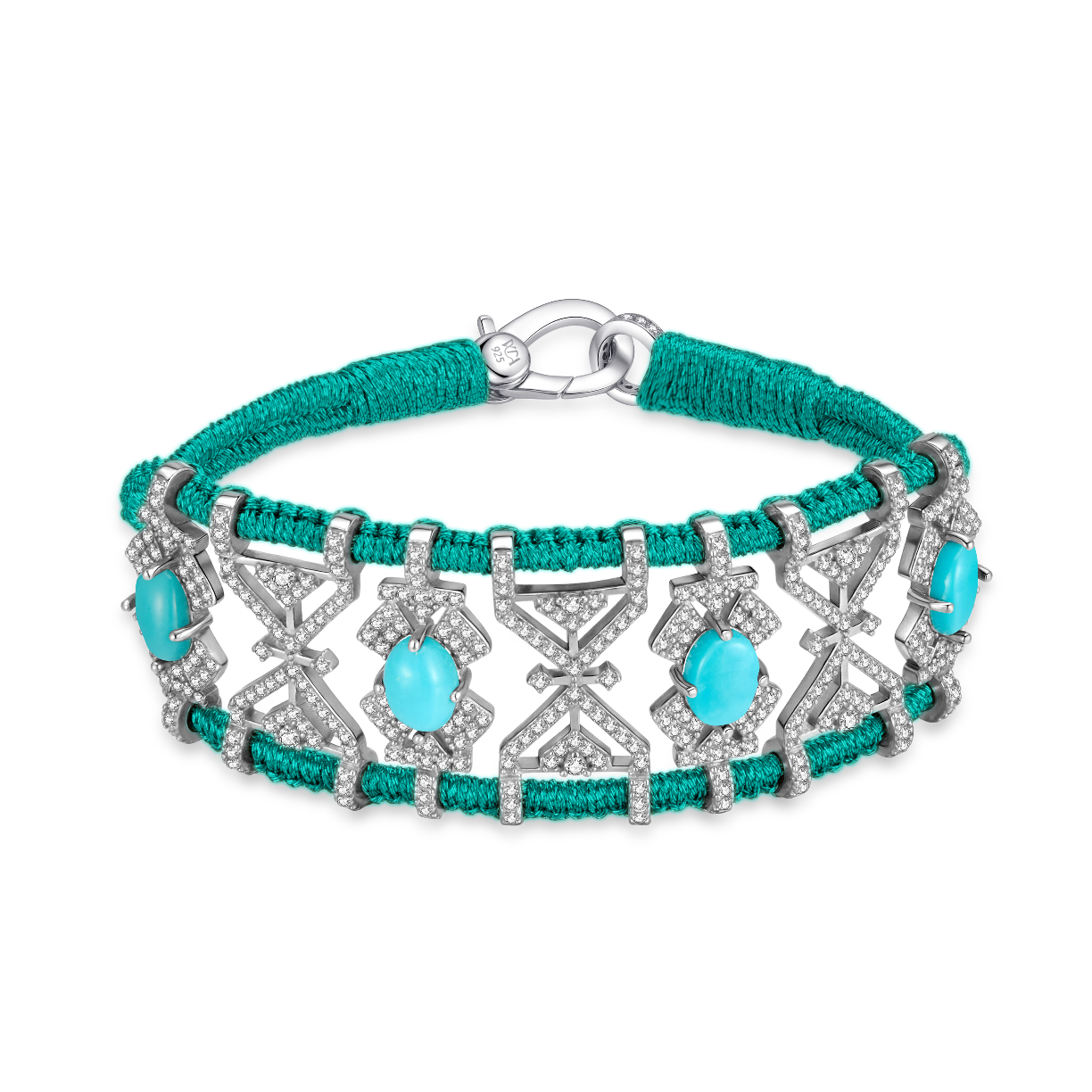 Bracelet Fortalezza emerald - Turquoises