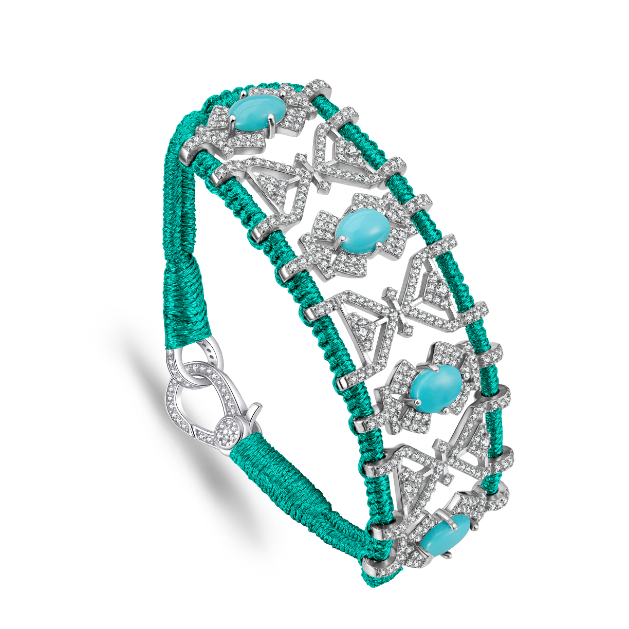 Bracelet Fortalezza emerald - Turquoises