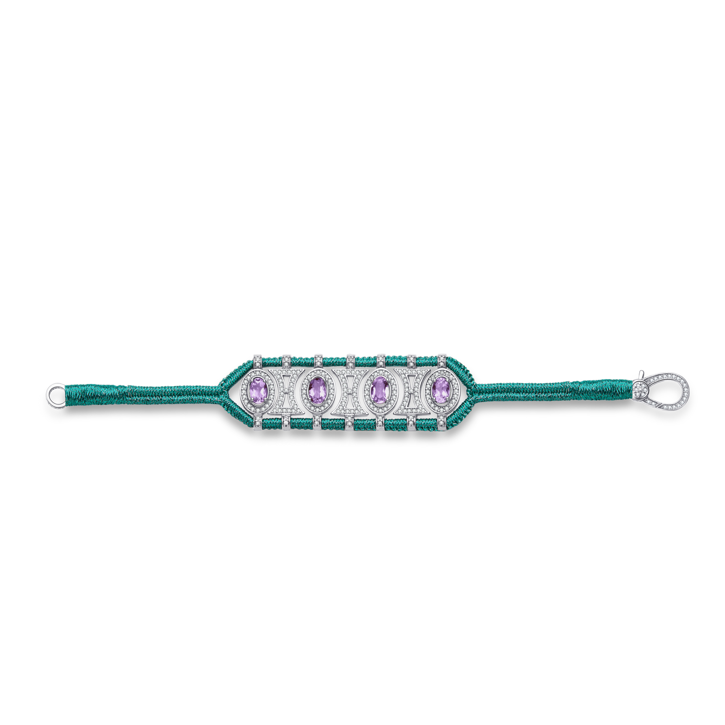 Olinda emerald bracelet - Amethysts