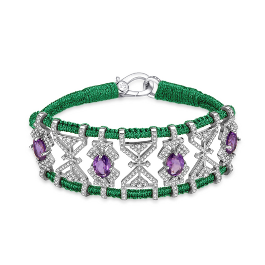 Bracelet Fortalezza Grass - Amethysts