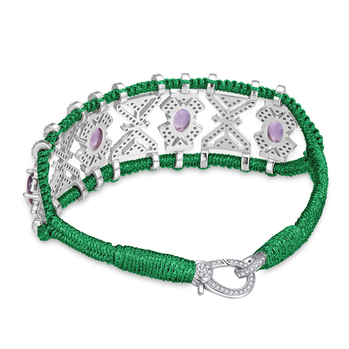 Bracelet Fortalezza Grass - Amethysts