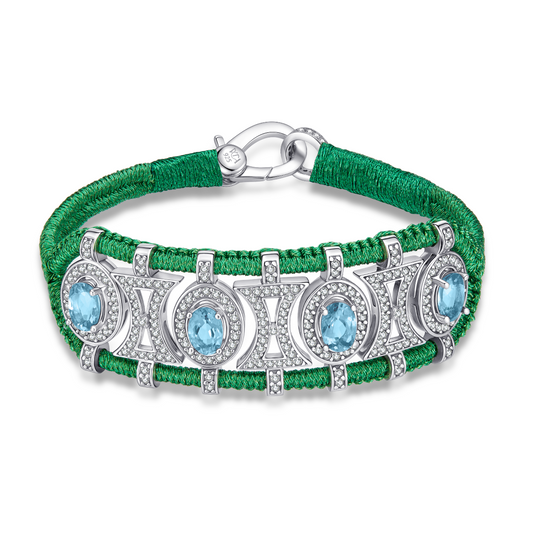 Olinda grass bracelet - Topazes