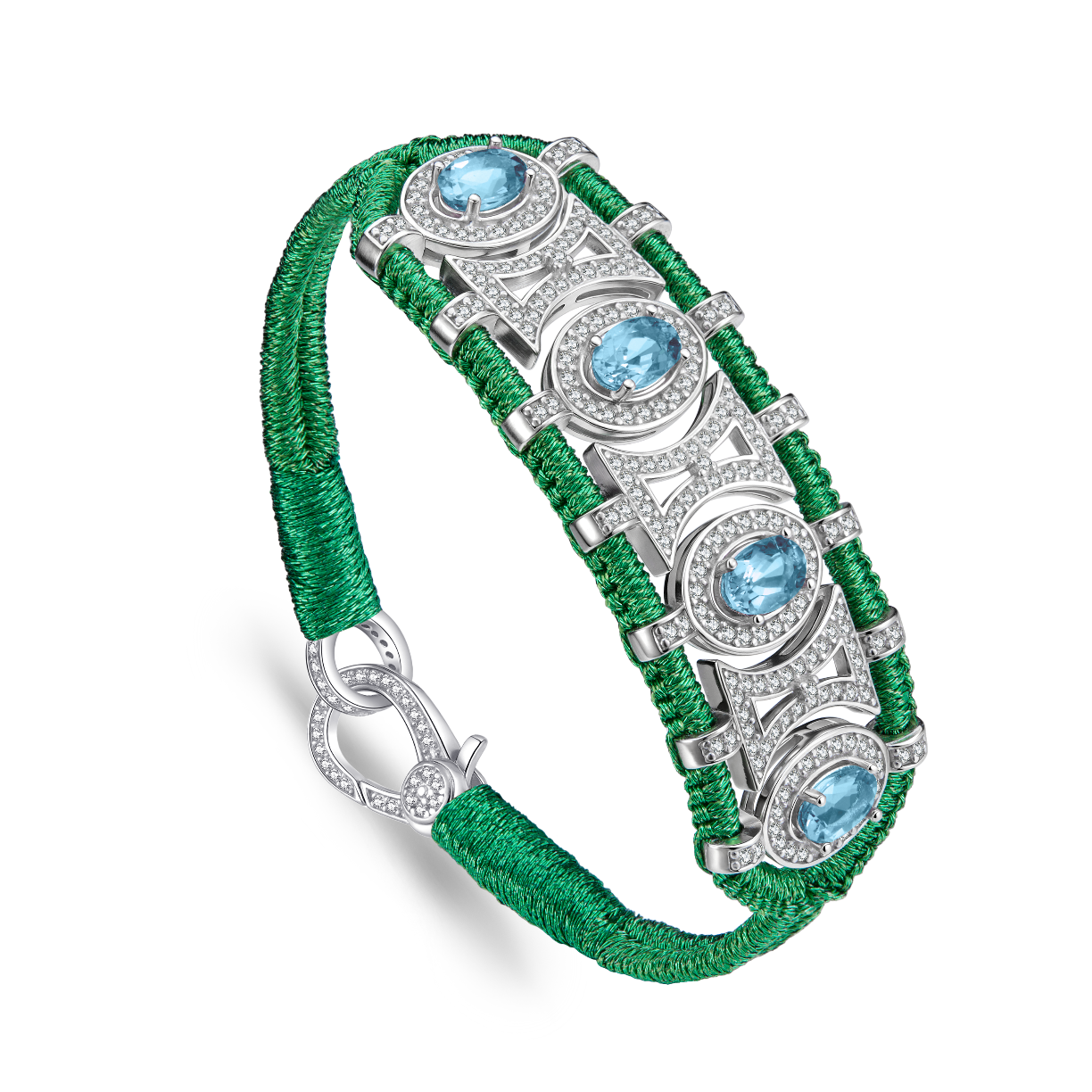 Olinda grass bracelet - Topazes