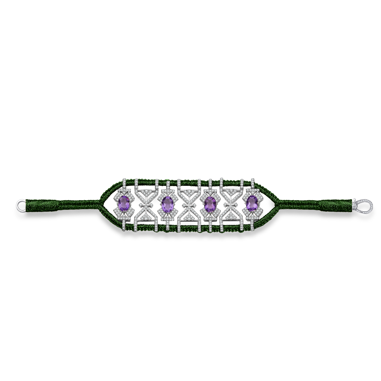 Bracelet Fortalezza Pine - Amethysts