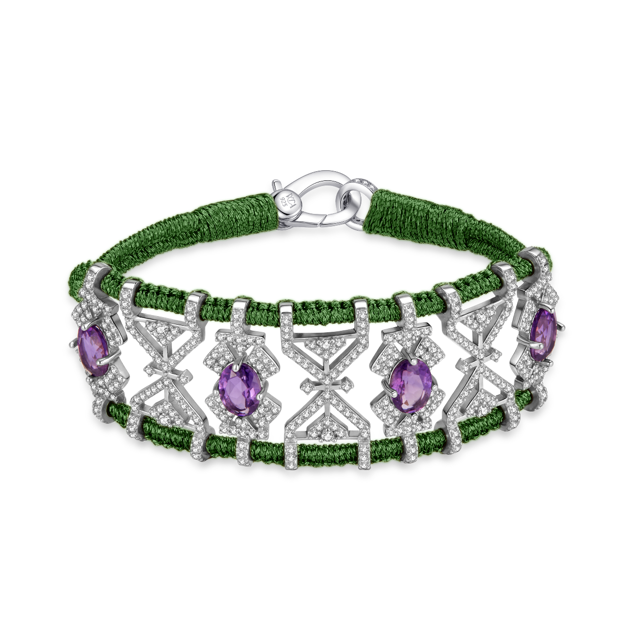 Bracelet Fortalezza Pine - Amethysts