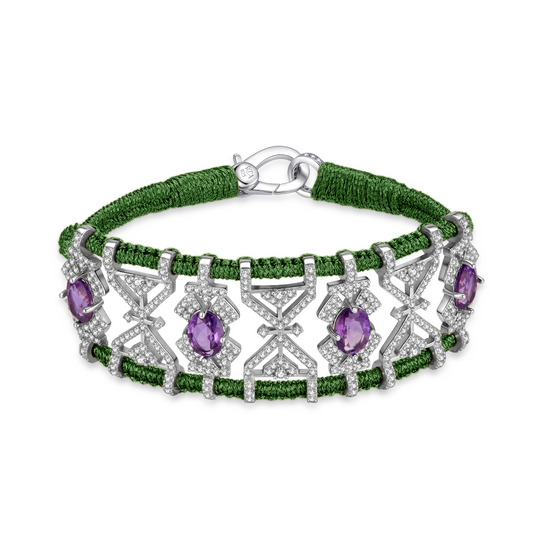 Bracelet Fortalezza Pine - Amethysts
