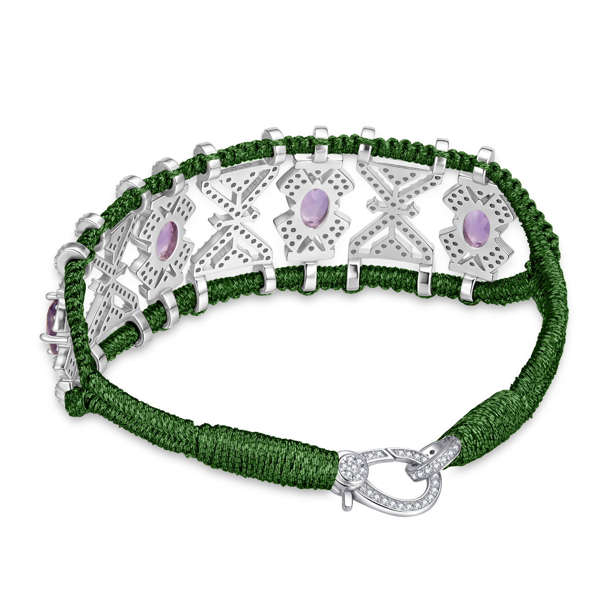 Bracelet Fortalezza Pine - Amethysts
