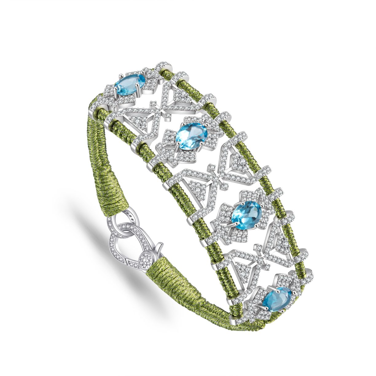 Bracelet Fortalezza lime - Topazes