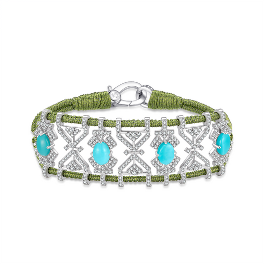 Bracelet Fortalezza Lime - Turquoises