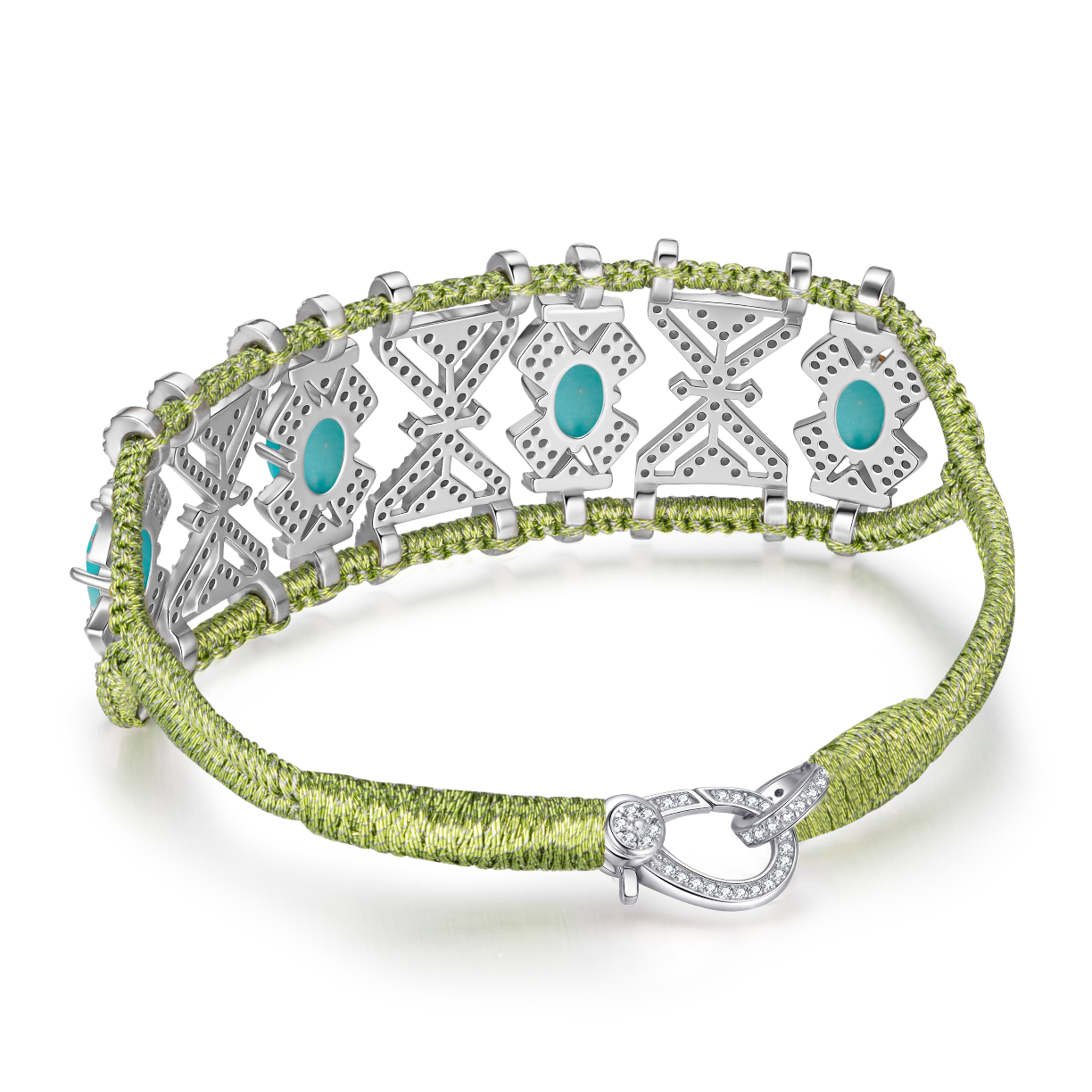 Bracelet Fortalezza Lime - Turquoises