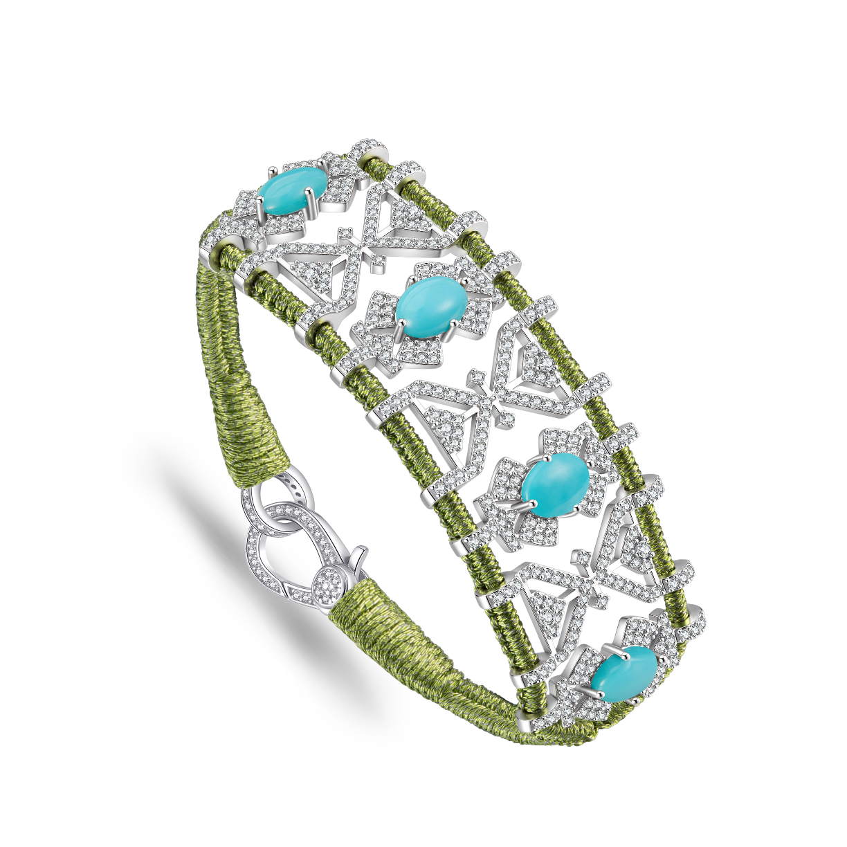 Bracelet Fortalezza Lime - Turquoises
