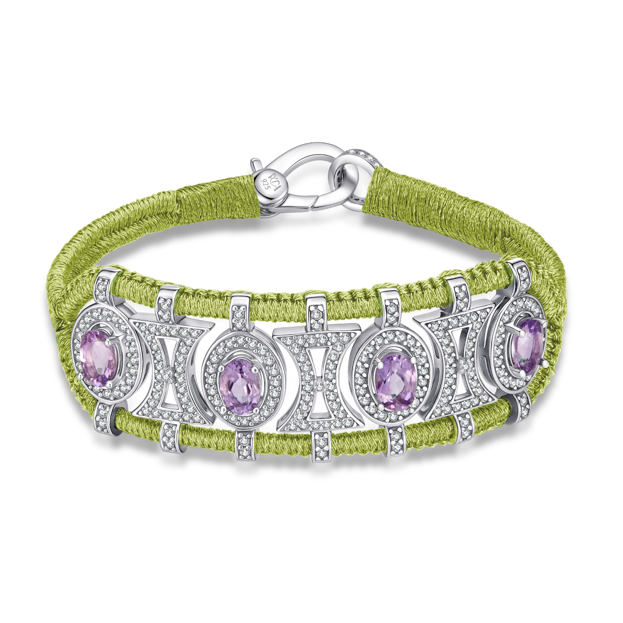 Bracelet Olinda lime - Améthystes