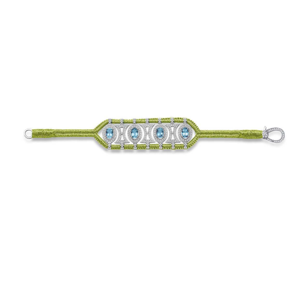 Olinda lime bracelet - Topazes