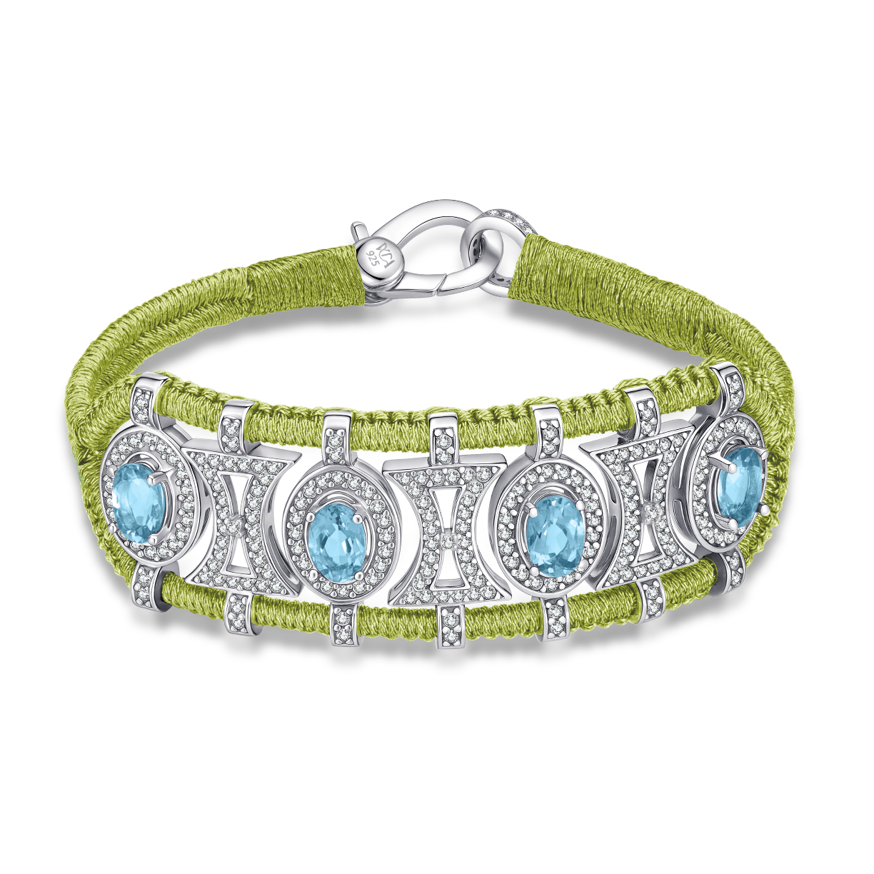 Olinda lime bracelet - Topazes