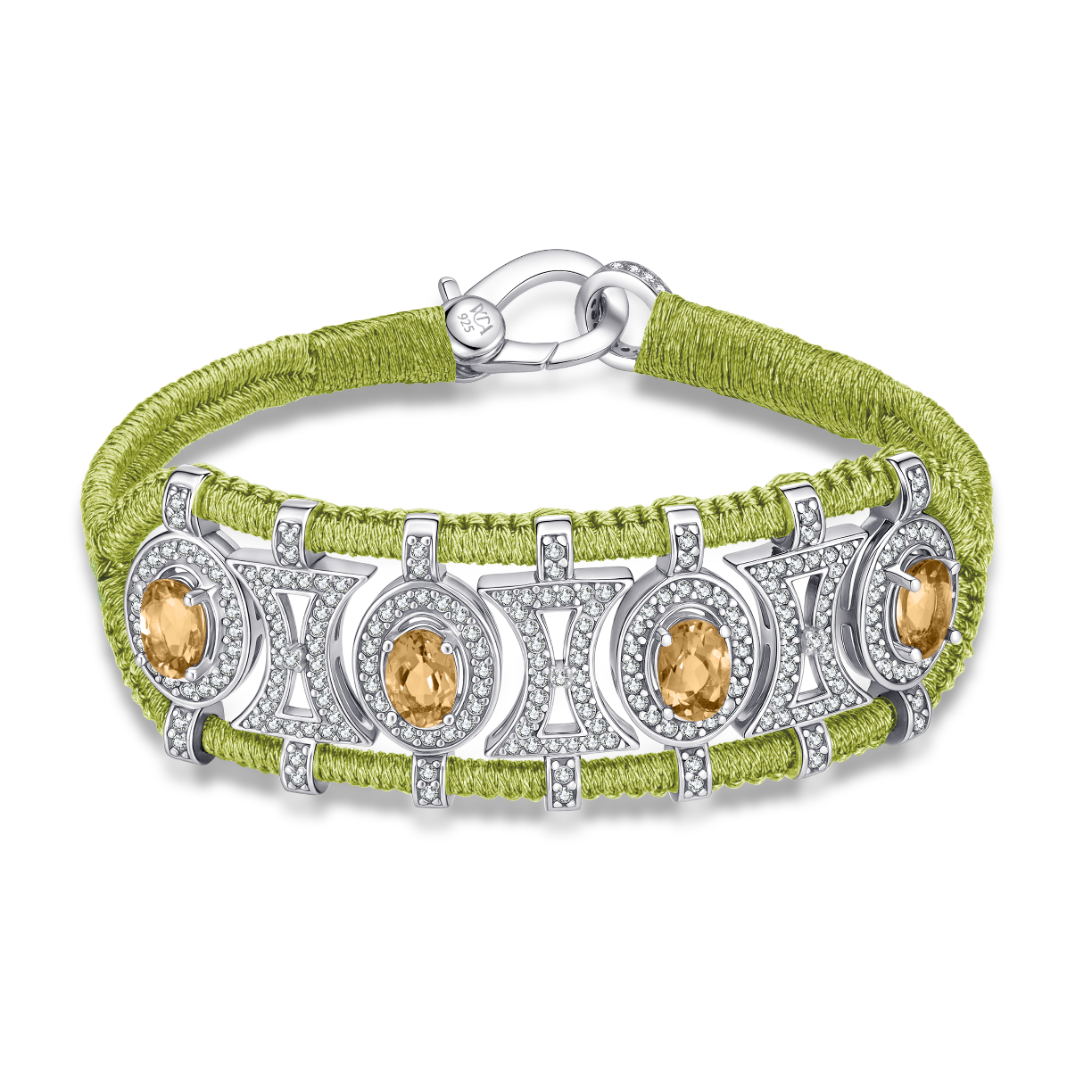 Olinda lime bracelet - Citrines
