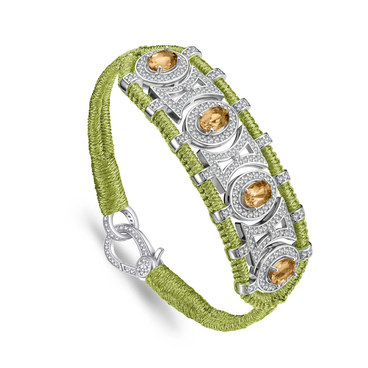 Bracelet Olinda lime - Citrines