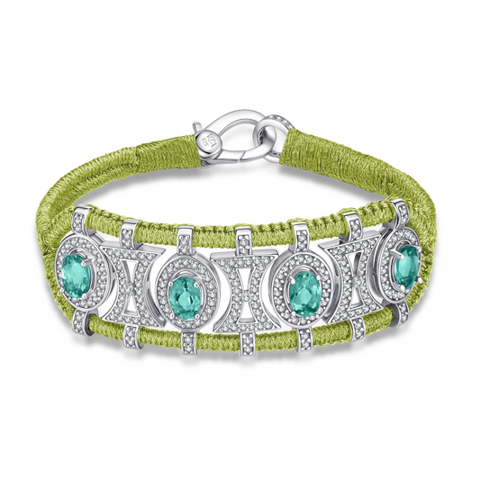 Olinda lime bracelet - Emeralds