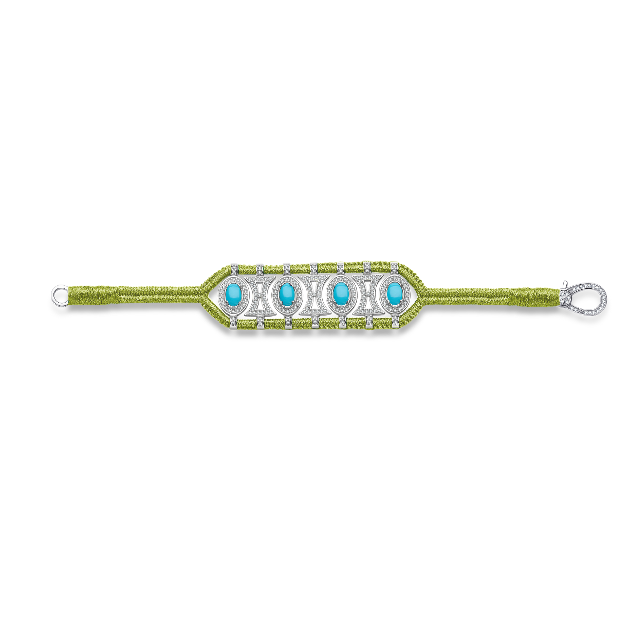 Bracelet Olinda lime - Turquoises