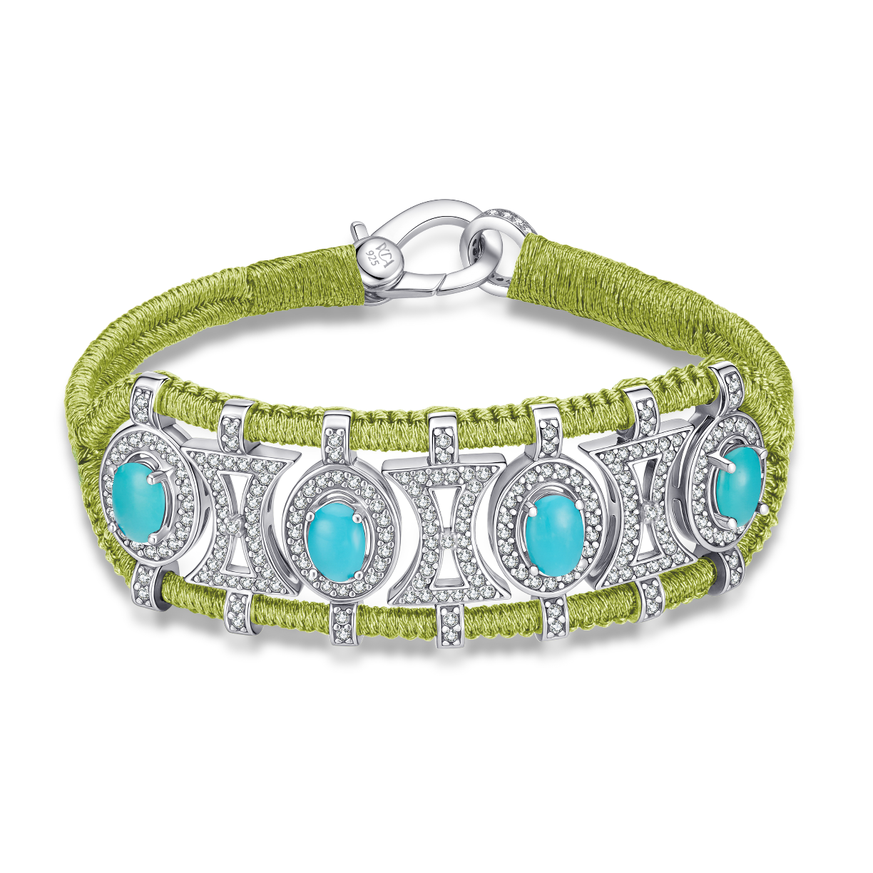 Bracelet Olinda lime - Turquoises