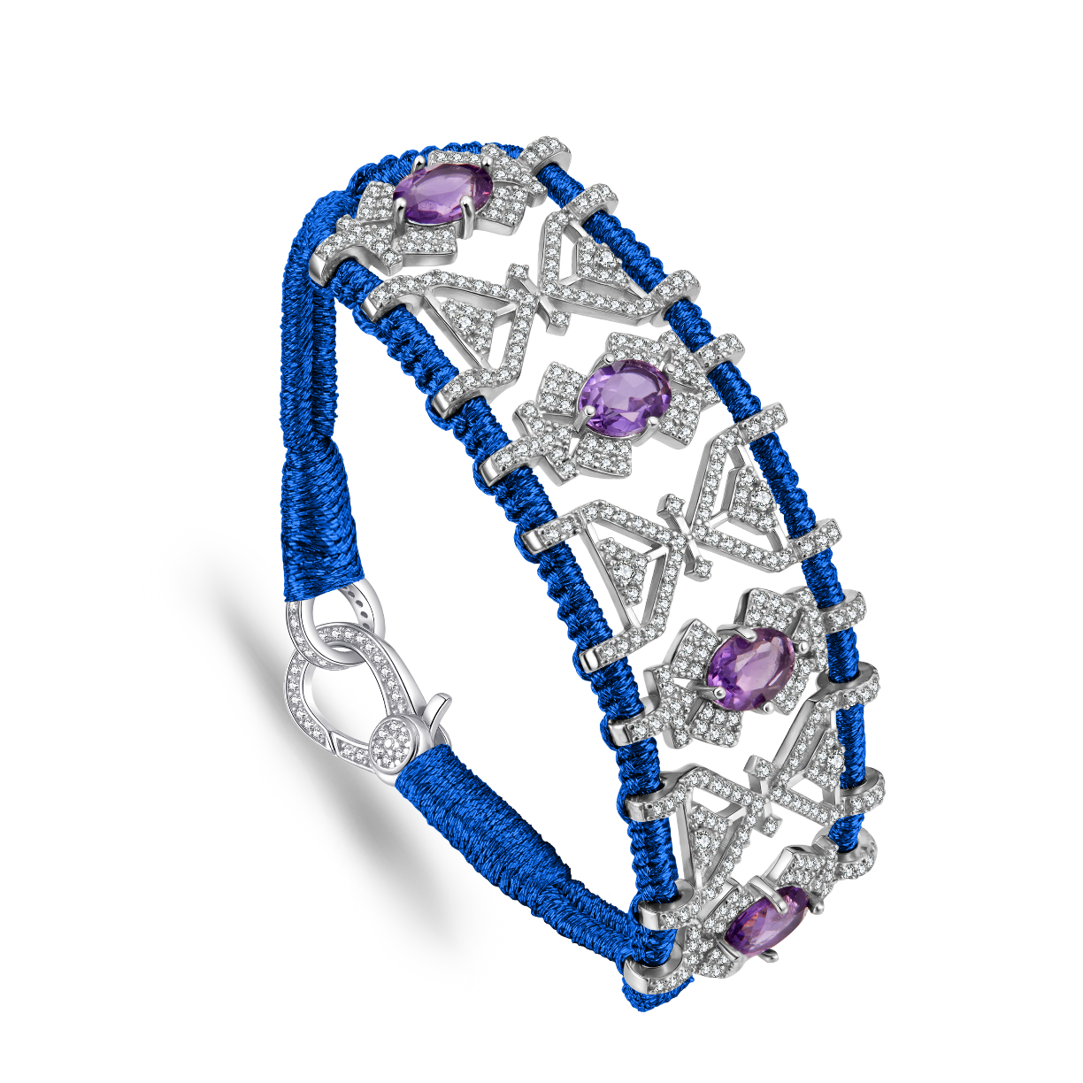 Bracelet Fortalezza Night - Amethysts