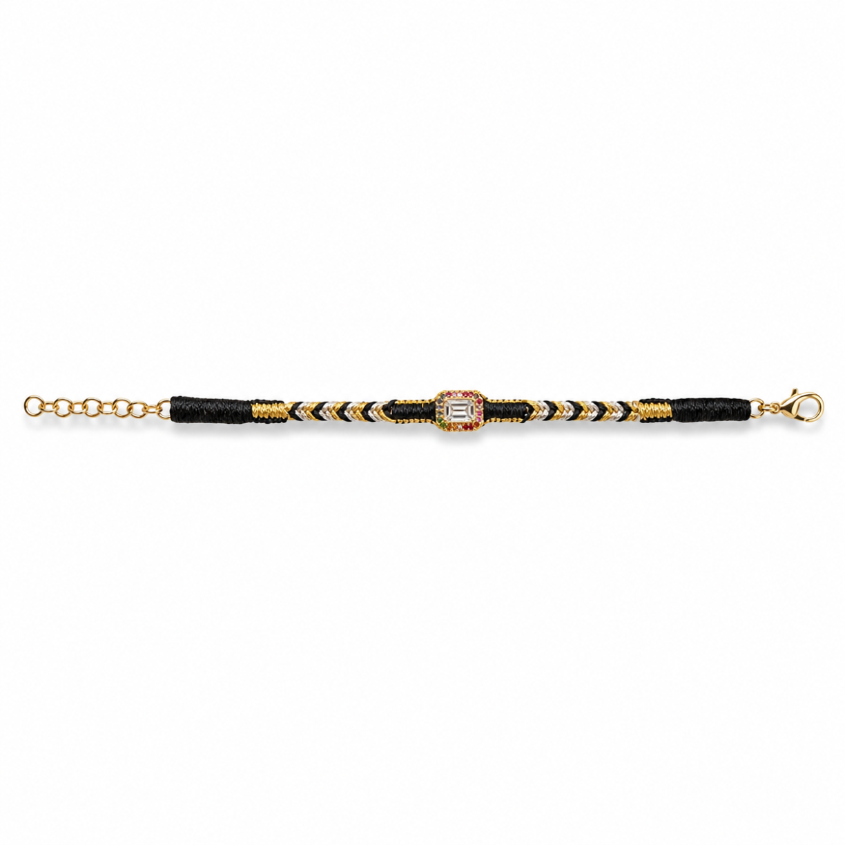 dark black - gold amy bracelet - crystal