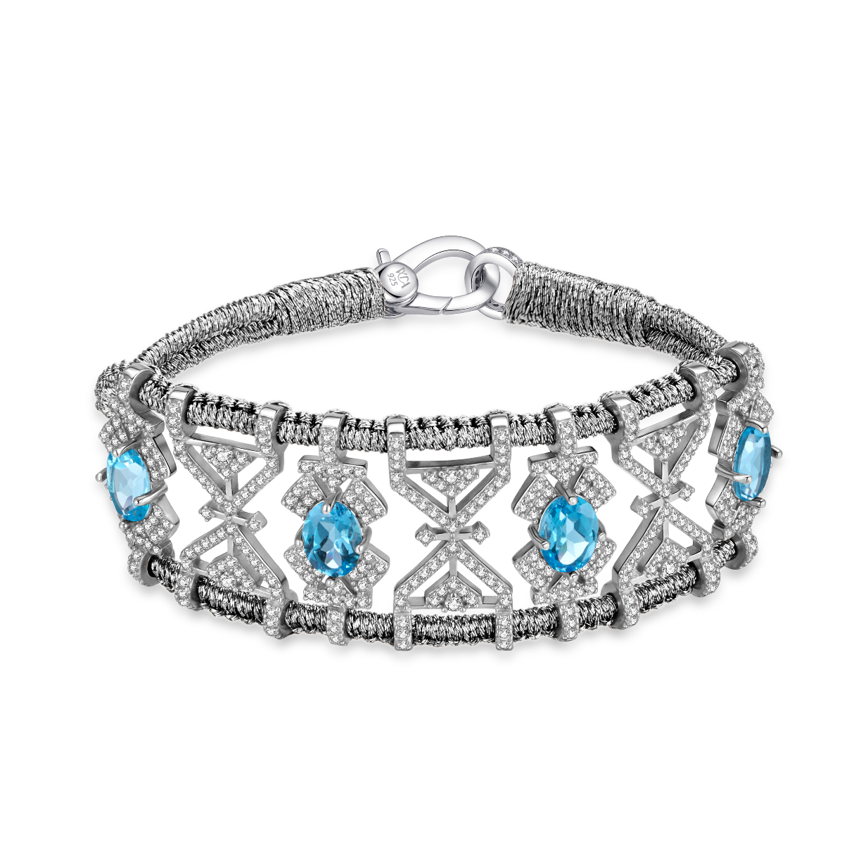 Bracelet Fortalezza gun - Topazes