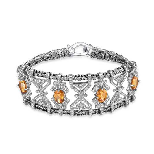 Bracelet Fortalezza Gun - Citrines