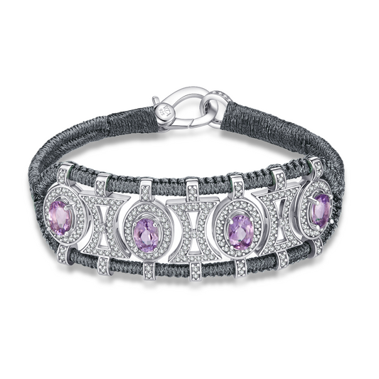 Olinda gun bracelet - Amethysts